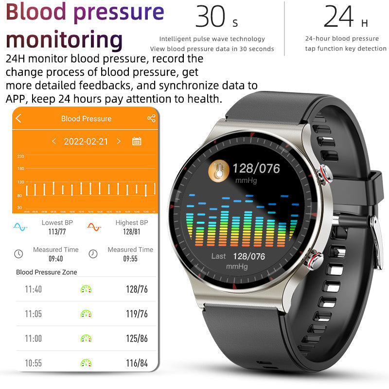 Medizinische EKG-Smartwatch | CFDA-zertifiziert | 512Hz Hochpräzisions-Biosensor | SpO2- & Herzfrequenz-Monitoring | KI-basierte Atemanalyse | IP67 Wasserdicht