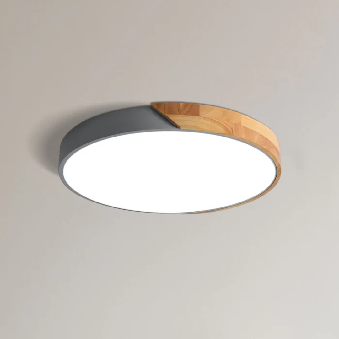 Delos - Skandinavische Holz-LED-Deckenlampe