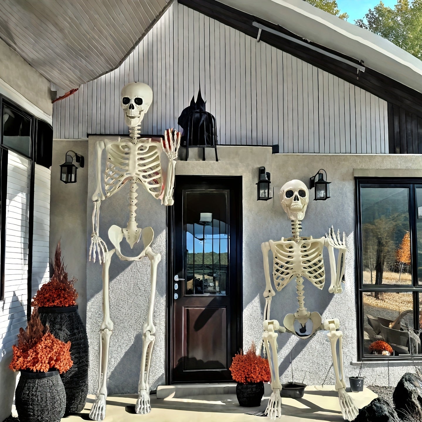 Riesige 6 Ft Halloween Skelett Dekoration | Poseierbar Für Draußen