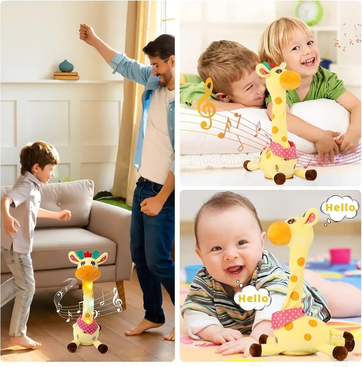 Giraffe Groove Plüschspielzeug | Weicher und kuscheliger Begleiter für endlosen Spielspaß