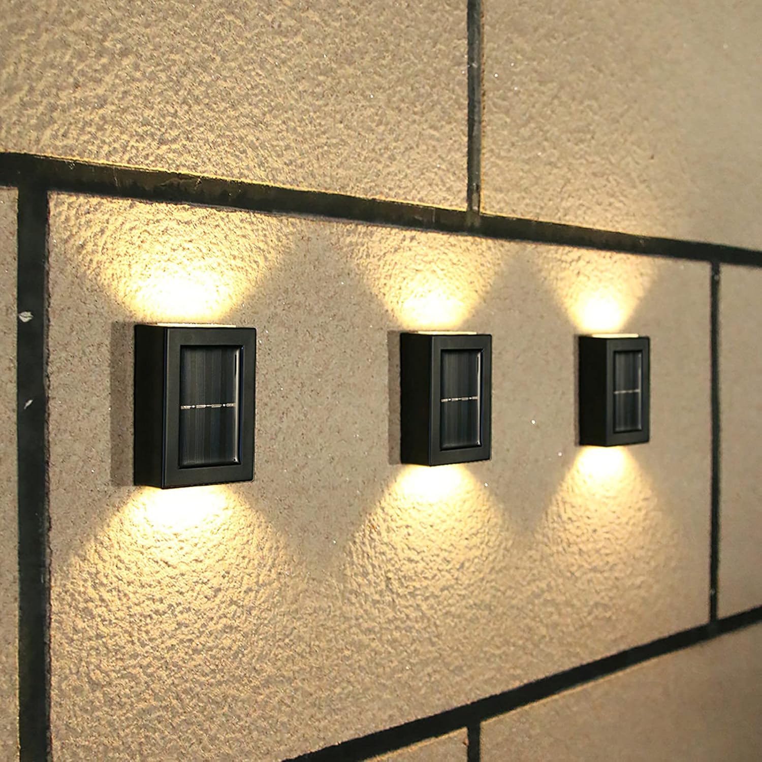LuxeSolar Elegante LED-Wandleuchte | Nachhaltige Solarenergie mit automatischer Funktion