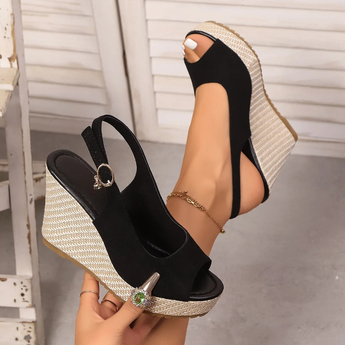 Audrey - Elegante Schwarze Absatzsandalen für Damen