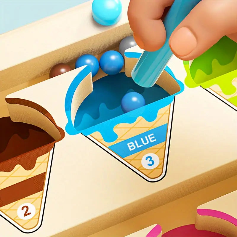 Magnetisches Eis Labyrinth Puzzle - Buntes Lernspielzeug für Kinder ab 3 Jahren