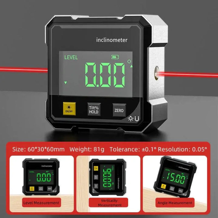 Präzisionswinkelmesser HoekPro – Magnetische digitale Wasserwaage