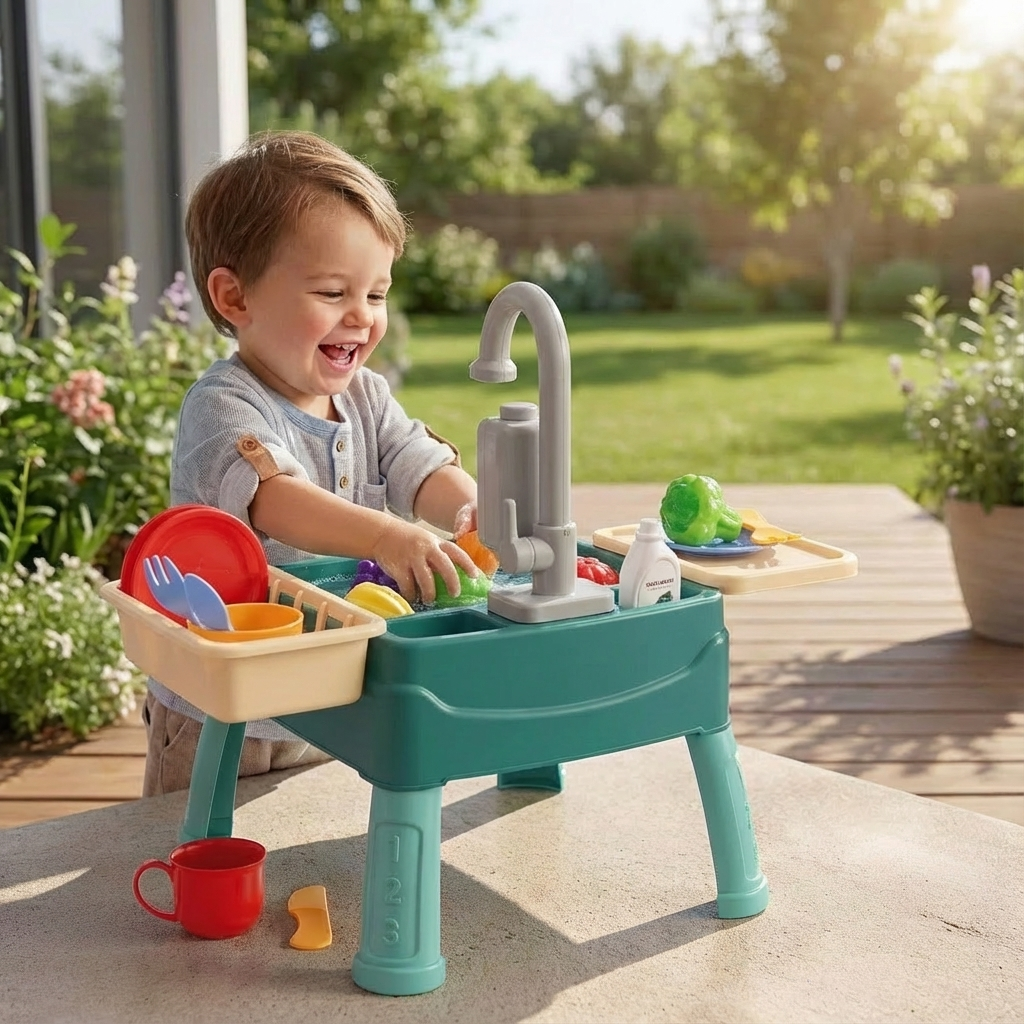 WasserWunder Spielküche mit Magischem Wasserhahn für Kinder
