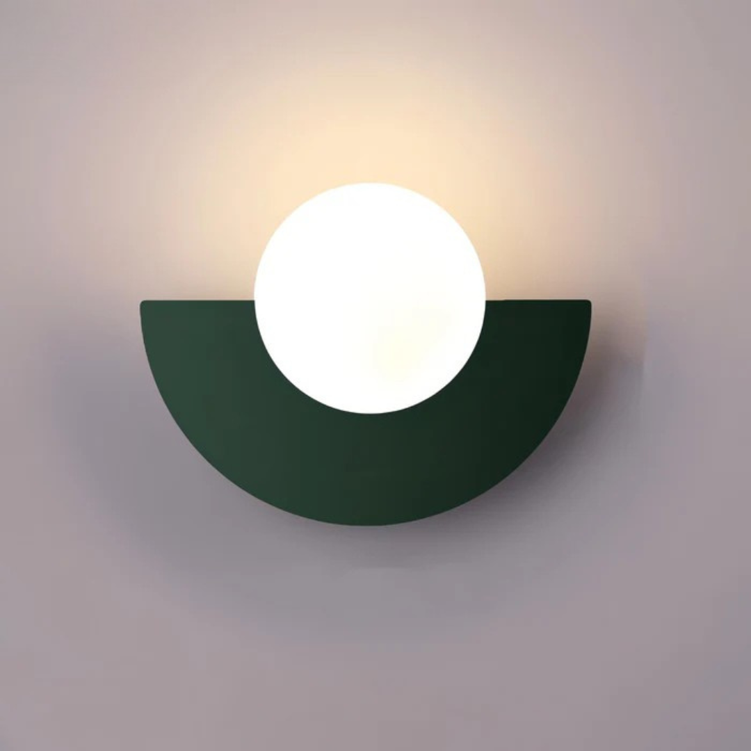 Moderner minimalistischer Glasglobus-Wandstrahler LED 1-Licht
