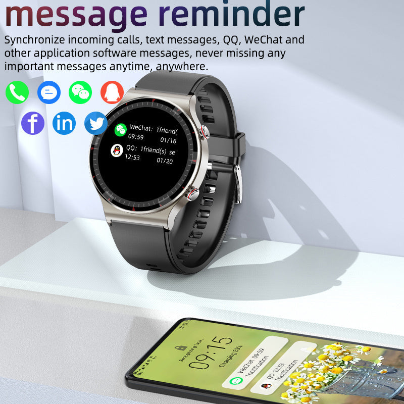 Medizinische EKG-Smartwatch | CFDA-zertifiziert | 512Hz Hochpräzisions-Biosensor | SpO2- & Herzfrequenz-Monitoring | KI-basierte Atemanalyse | IP67 Wasserdicht