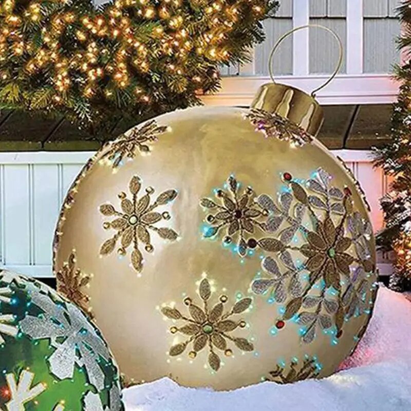 GlanzBall XL Weihnachtsdekoration – Wetterfeste Jumbo Weihnachtskugeln für Innen und Außen