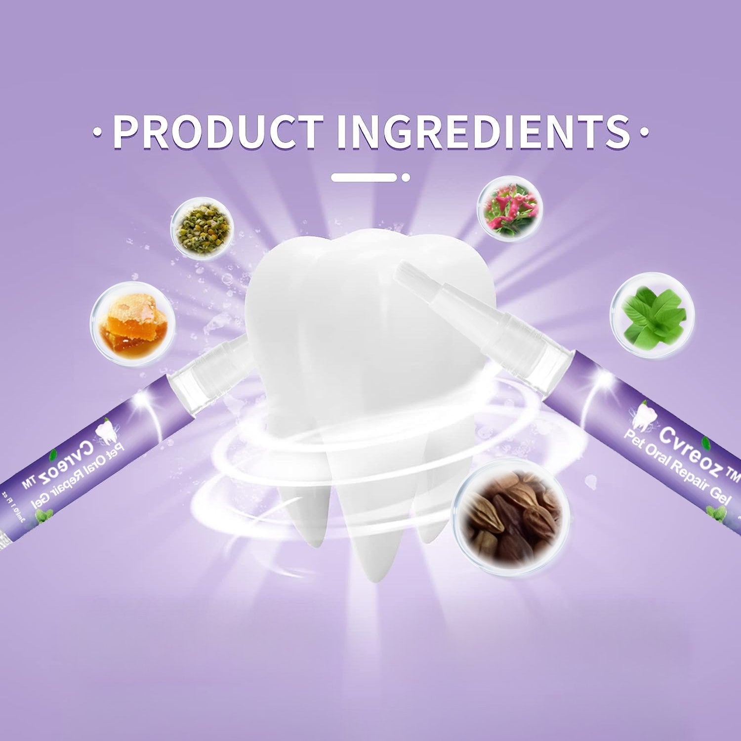 FreshPaws Zahnreinigungs-Gel für Haustiere | Zahnstein- und Fleckenentferner für ein gesünderes Lächeln