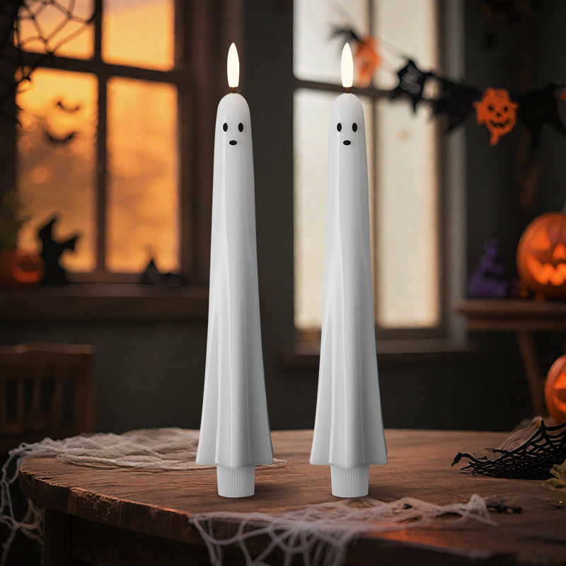 SpookGlow Spuklicht | Fernbedienbare 3D-Kerze mit Flamme