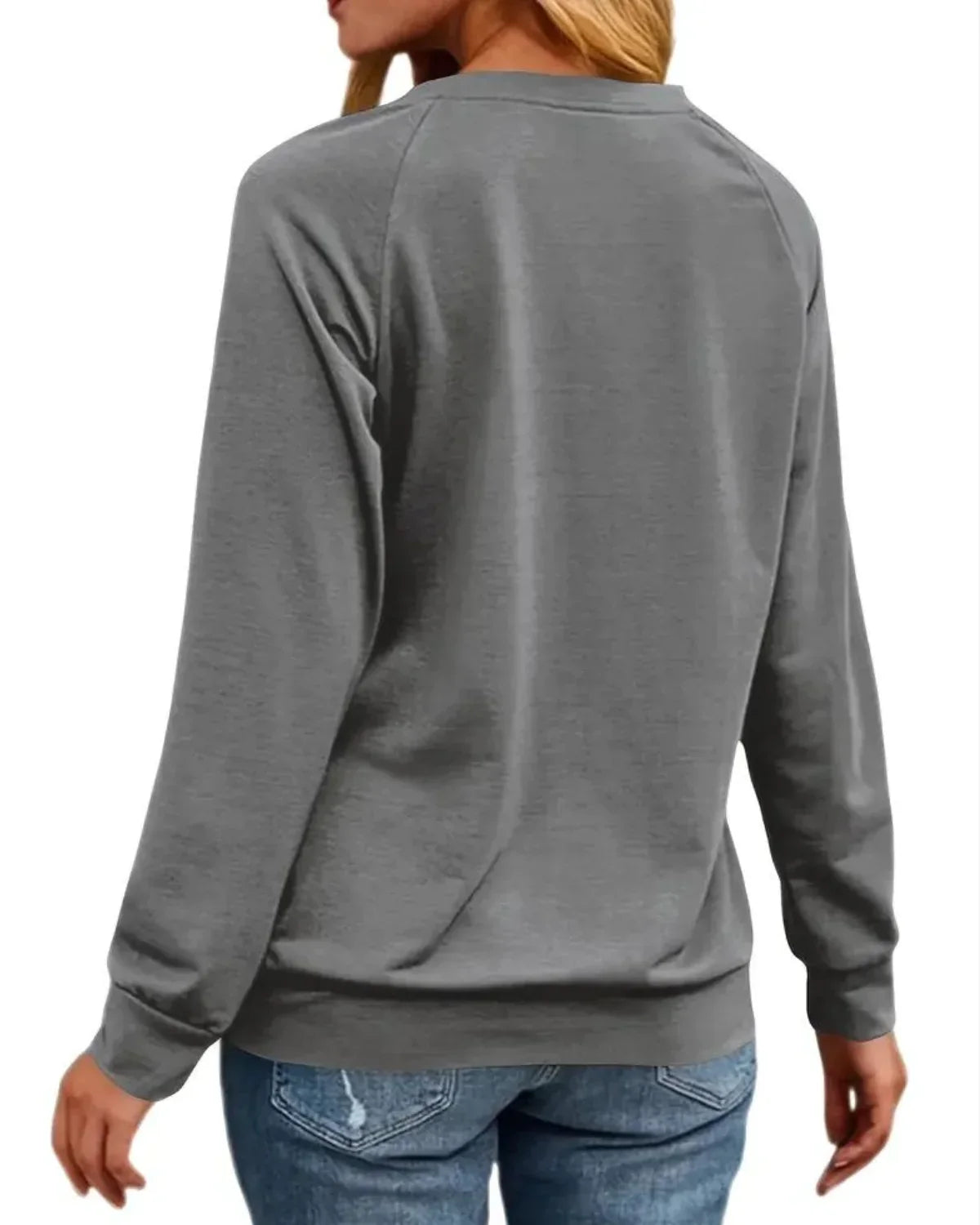 Festlicher Rentierpullover Damen – Warmer Weihnachtspullover mit Rundhalsausschnitt