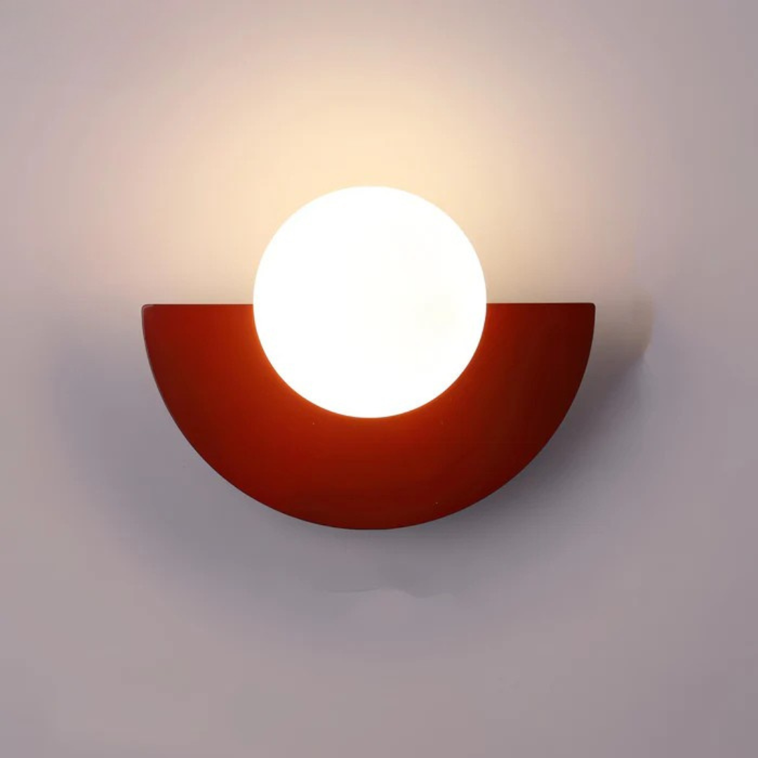 Moderner minimalistischer Glasglobus-Wandstrahler LED 1-Licht