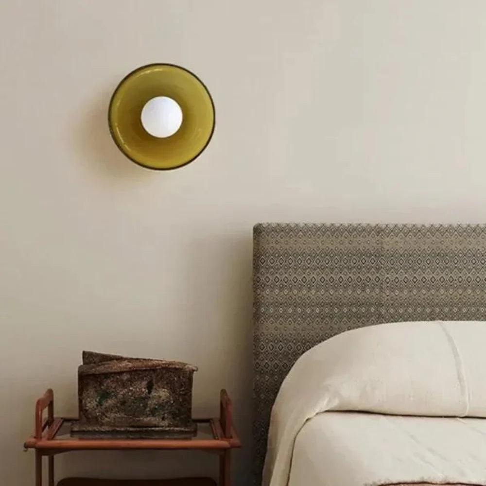 Nordic Glass Olive Disc Wand- & Deckenleuchte LED 1-Licht