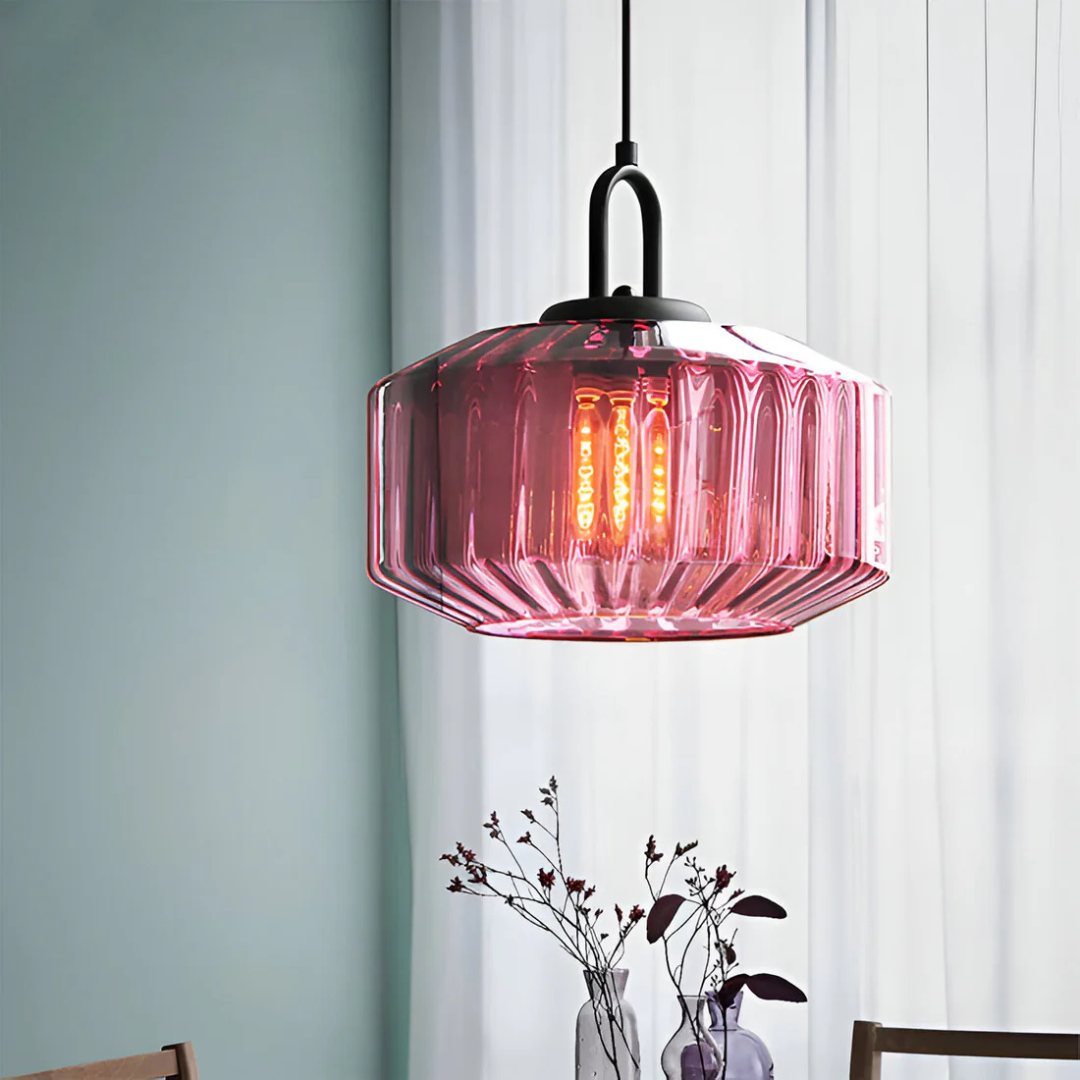 Mireta - Retro Bunte Glas Hängeleuchte