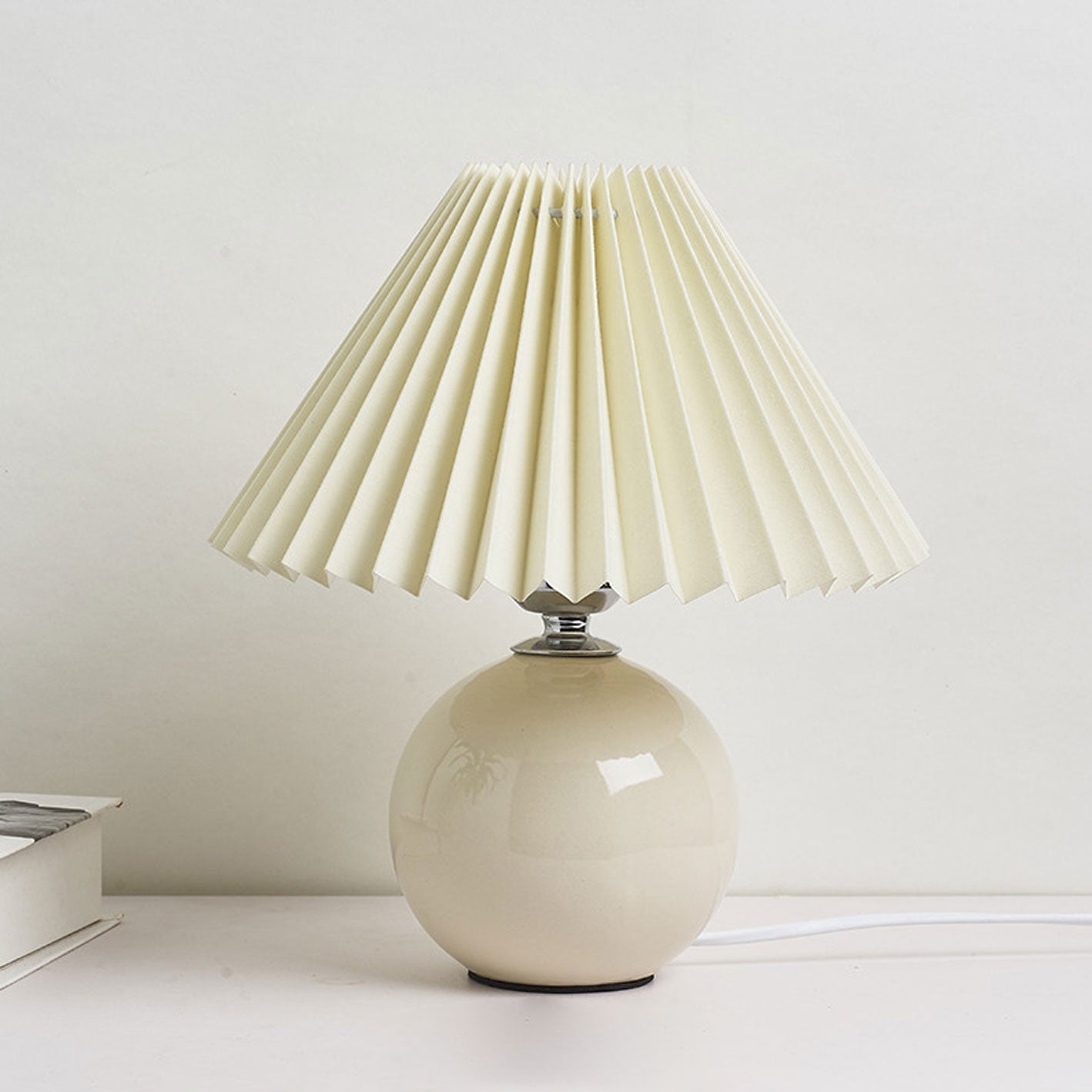 Nordic Ceramic Pleated Table Light | 1-Lampe
