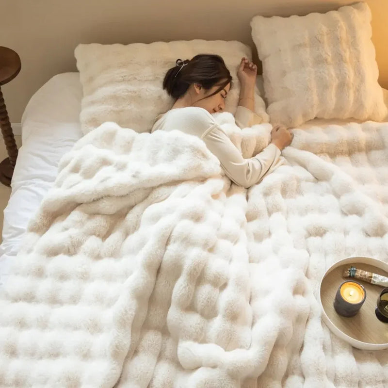 Umkehrbare SnuggleSoft Fleece-Decke Jährliche Wärme