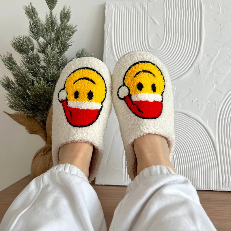 SnowJoy Weihnachtspantoffeln – Warme Schlappen mit Festlichem Design & Antirutschsohle
