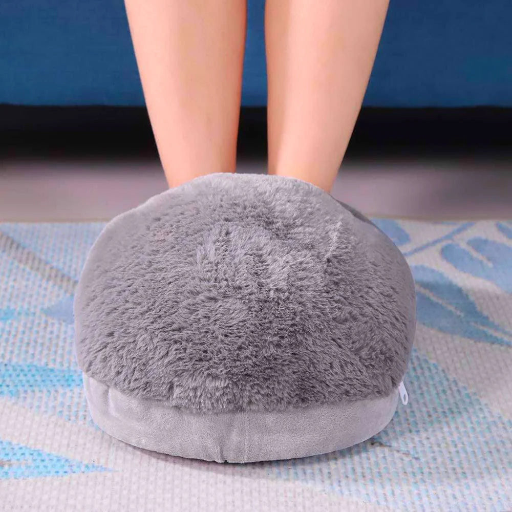 WarmNest XL Elektrische Fußwärmer – Plüschkomfort & Einstellbare Wärme