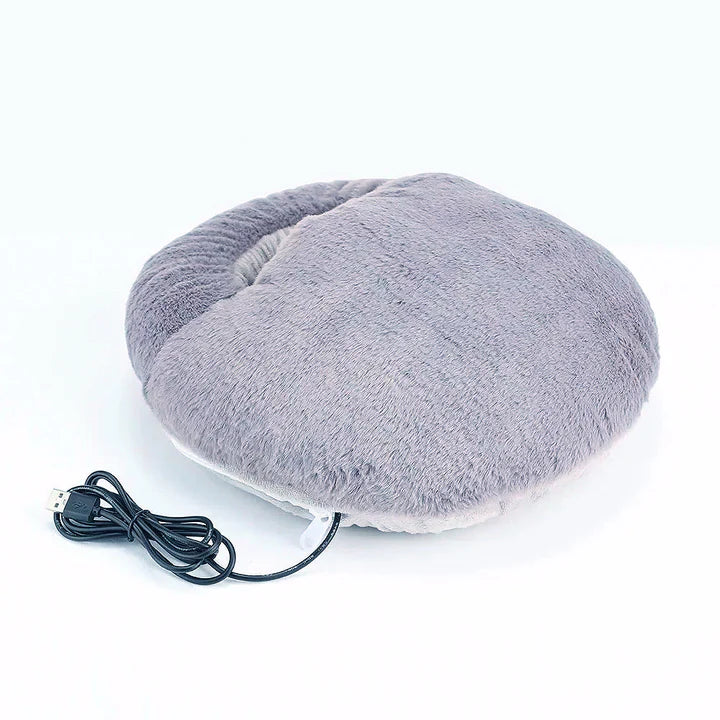 WarmNest XL Elektrische Fußwärmer – Plüschkomfort & Einstellbare Wärme