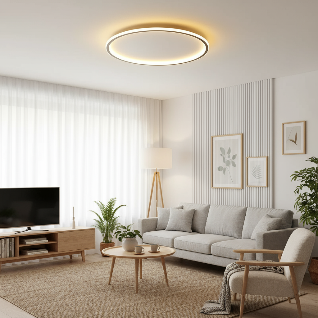 Skandinavische LED Rund-Deckenlampe | 1-Licht