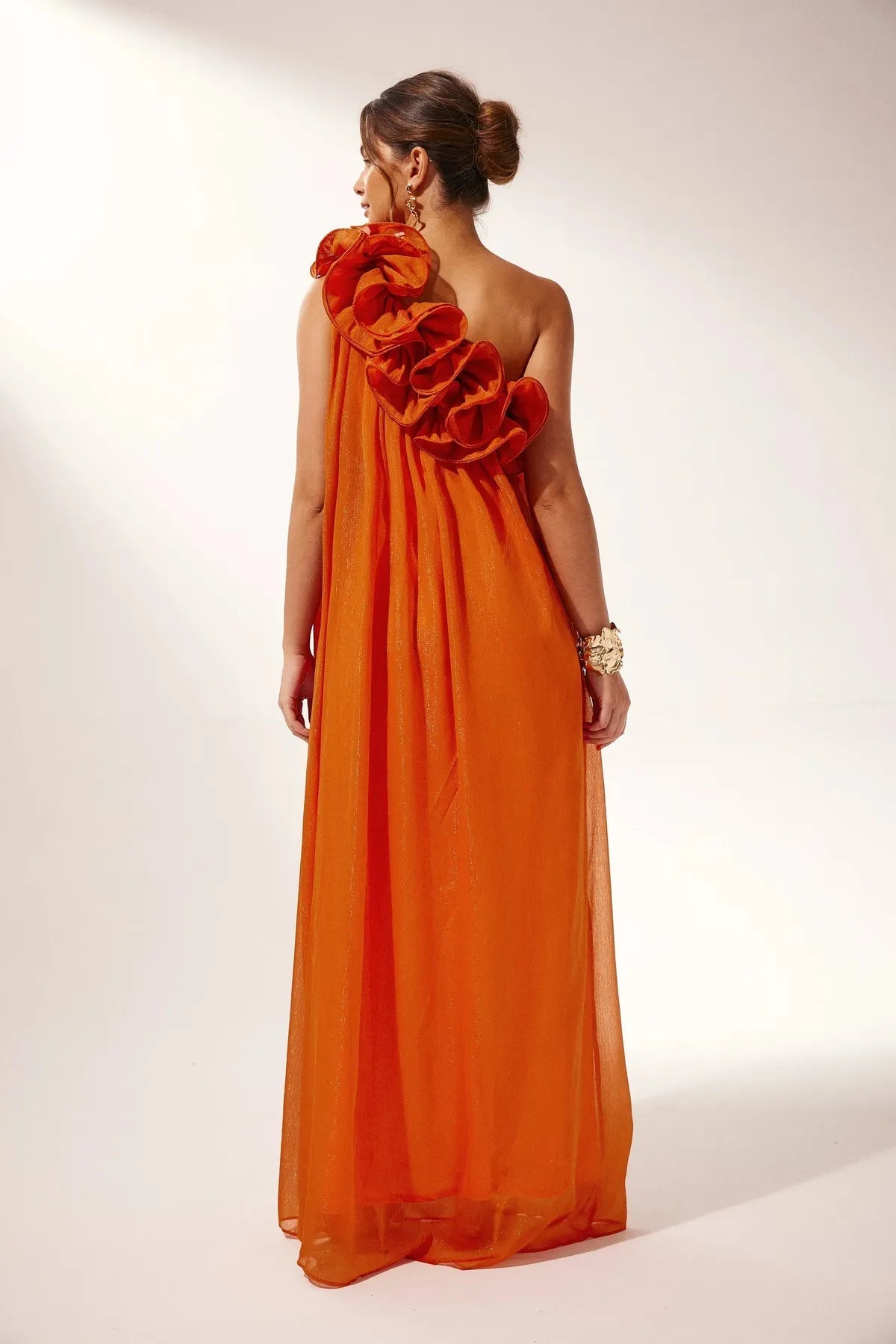ElegantEve Asymmetrisches Abendkleid | Ein-Schulter-Design mit Blumenmuster für einen atemberaubenden Look