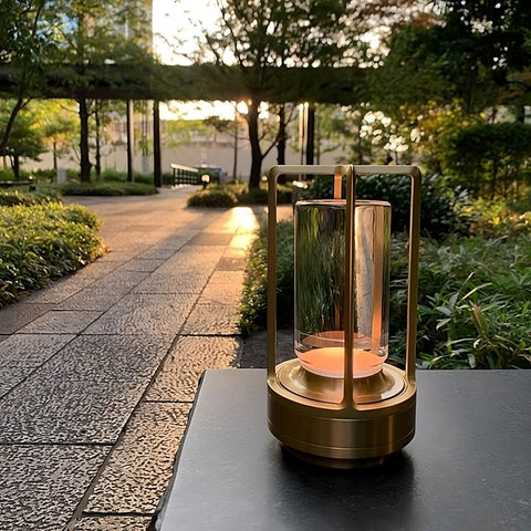 Auralight Drahtlose Tischlampe Kristallglas Touch Control