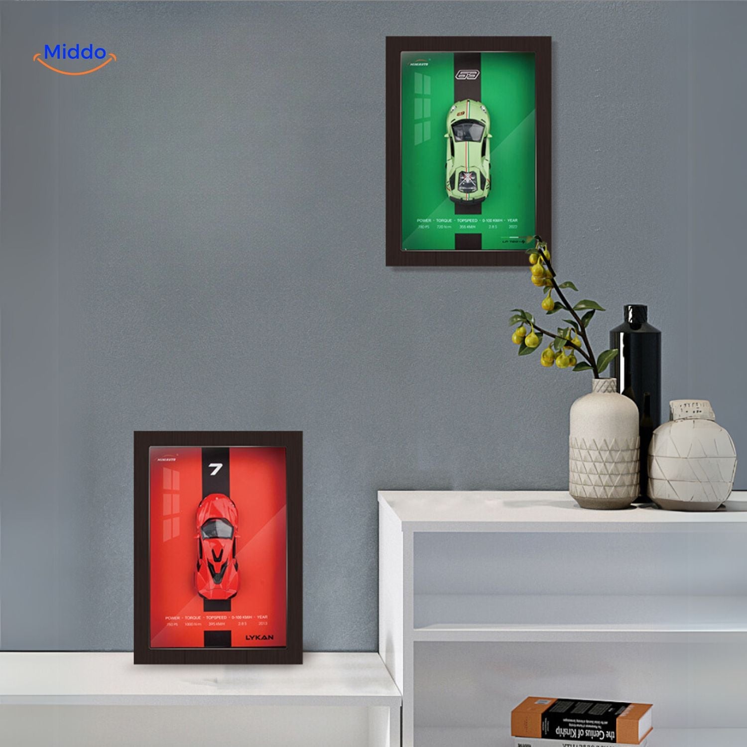ArtistryDrive 3D Wandrahmen | Exquisite Autokunst für stilvolle Wände