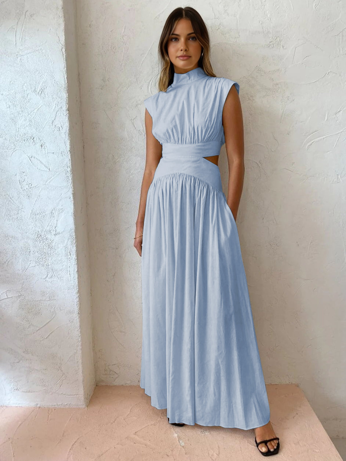 ChicAura Maxikleid | Elegantes, ärmelloses Kleid für festliche Anlässe