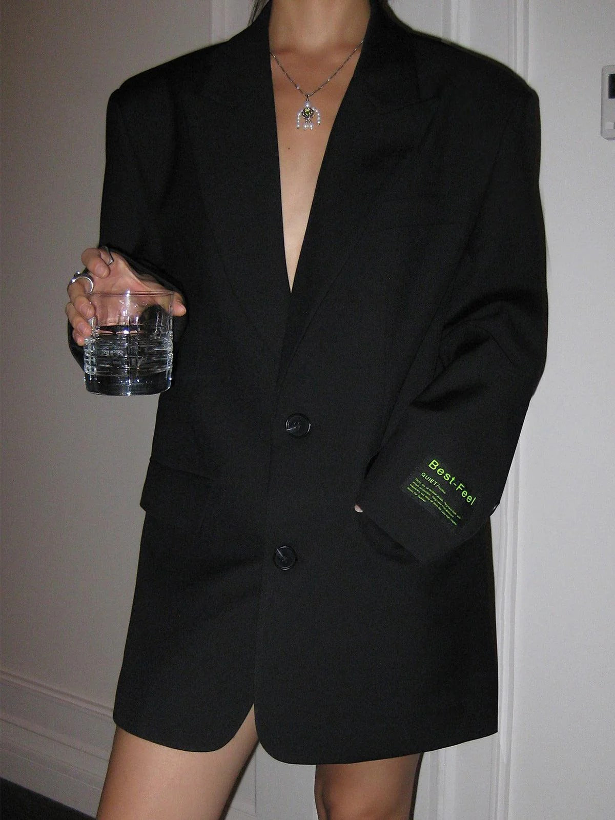 Oversized Blazer mit klassischen Revers für Frauen | Ideal für das Büro oder Ausgänge