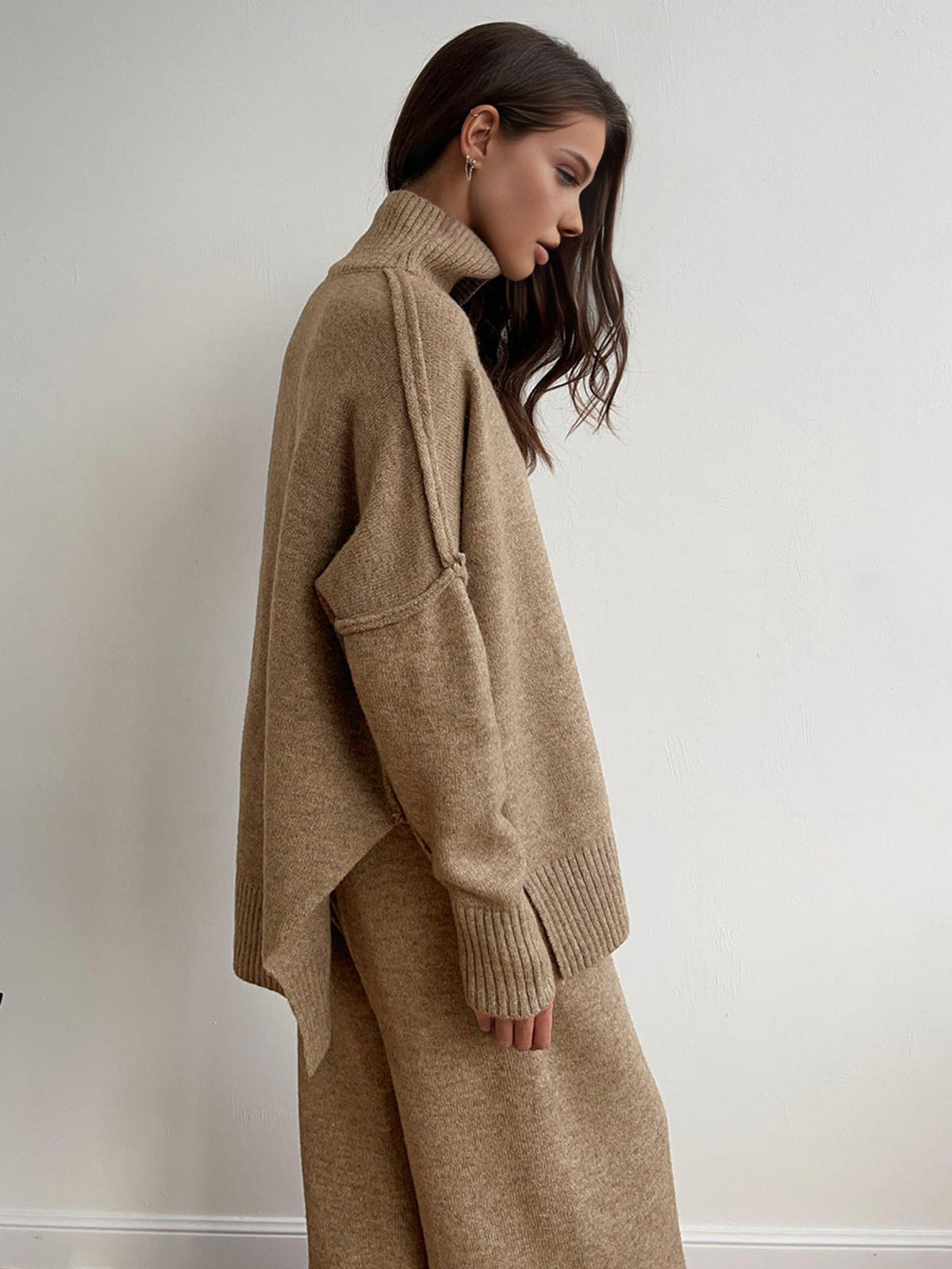 CozyNest Rollkragen-Loungewear-Set | Luxuriöser, weicher Strick für ultimativen Komfort und Stil