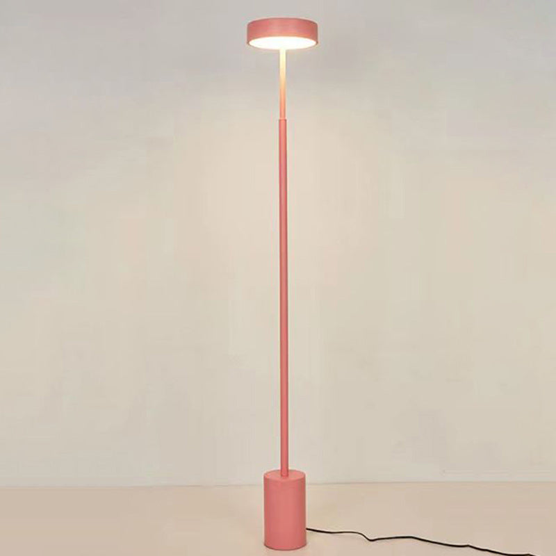 Zeitgenössische Skandinavische Runde Eisen LED Stehlampe Für Schlafzimmer
