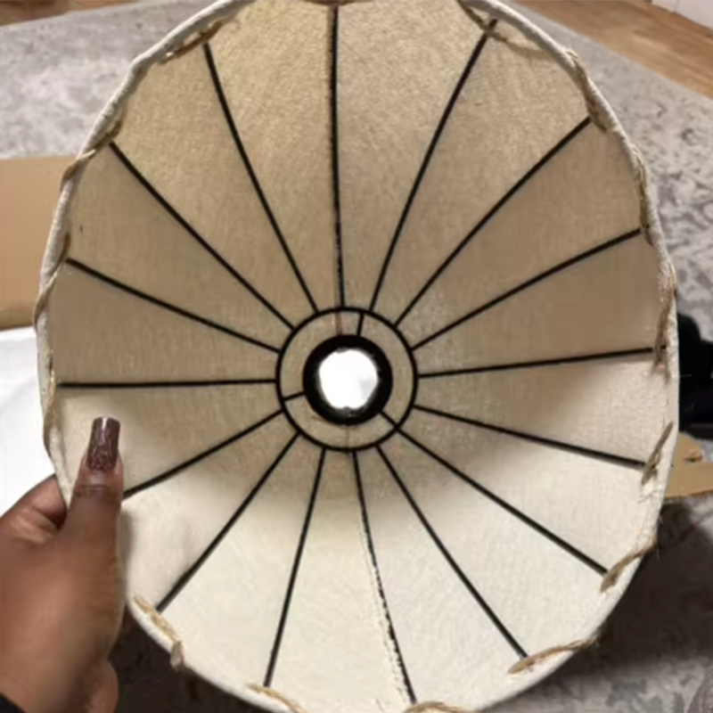 Vintage Booglampe mit Stoffschirm – Klassische Stehlampe