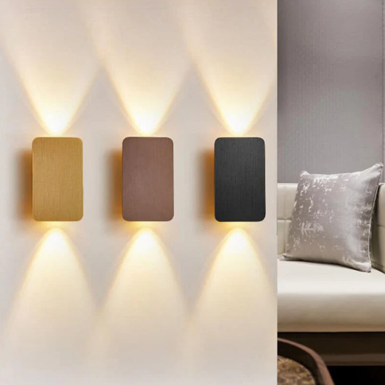 Nordic Minimalist Glas Rechteckige LED Wandleuchte 2-Licht