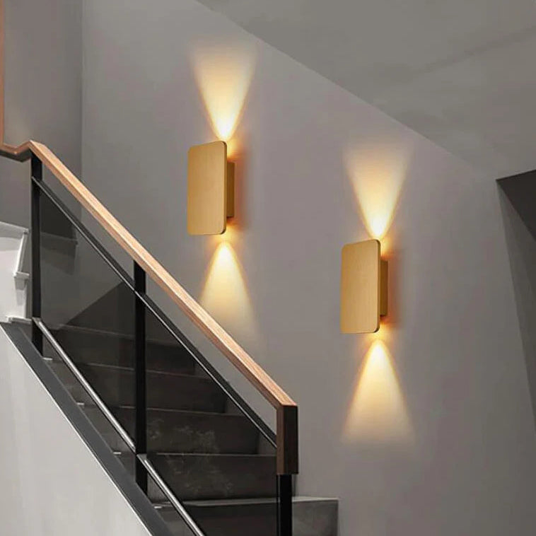 Nordic Minimalist Glas Rechteckige LED Wandleuchte 2-Licht