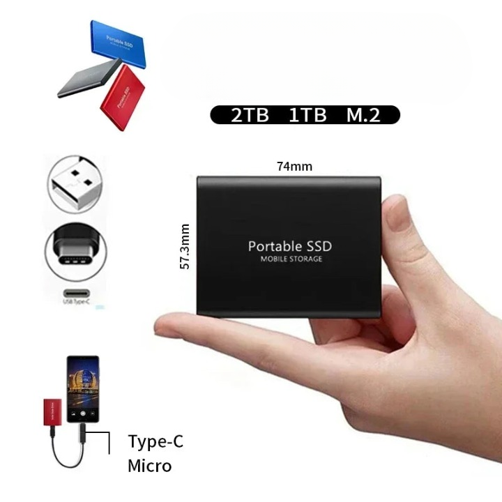 Tragbare SSD Speicher Extern Hochgeschwindigkeit USB-C 1050MB/s