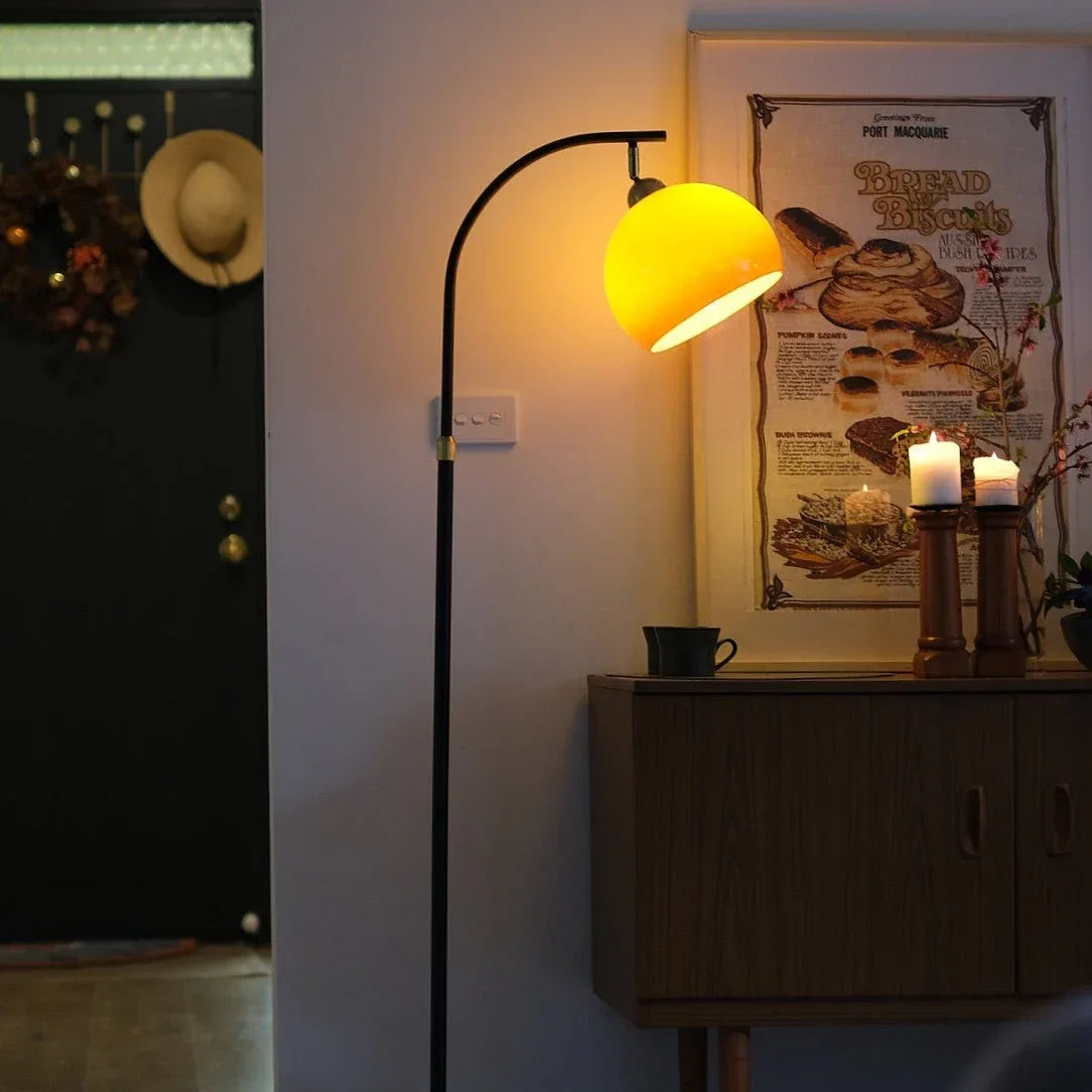 Bauhaus Arc Stehlampe mit Gläsernem Lampenschirm – Minimalistische Designlampe
