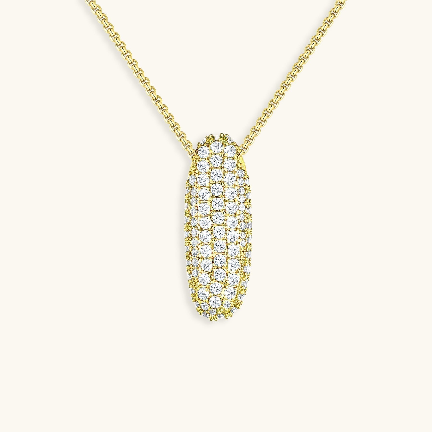 Bubble Initial-Diamant-Halskette