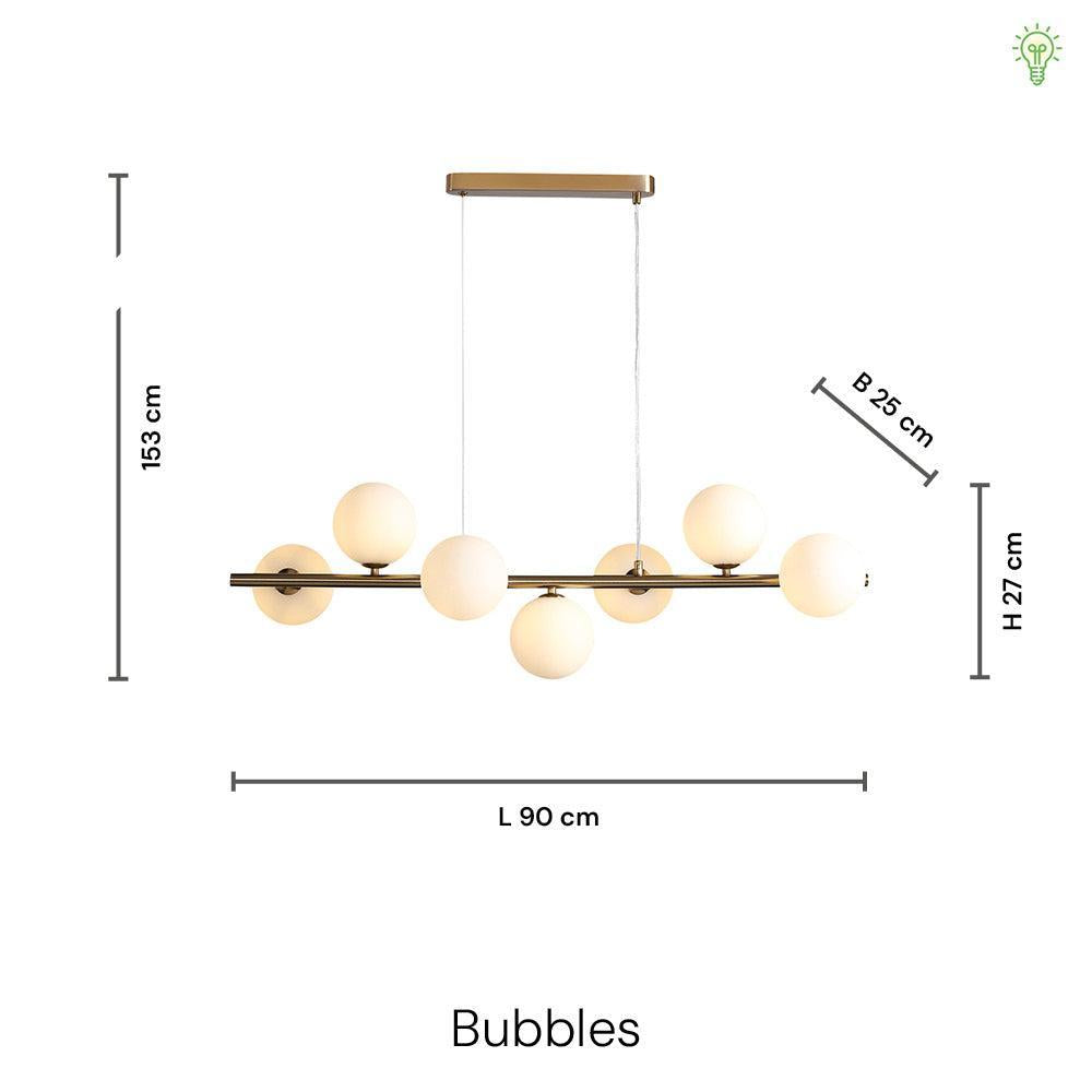 Bubbles Langbordpendel 90cm Amber
