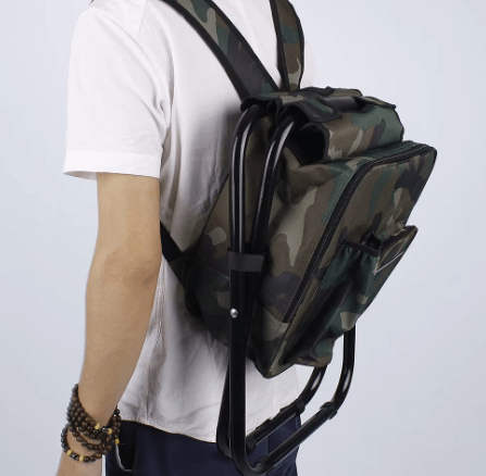 LuxeVoyage Thermische Rucksack 3 in 1 | Eleganter Rucksack mit faltbarem Hocker für Komfort und Vielseitigkeit während deiner Abenteuer