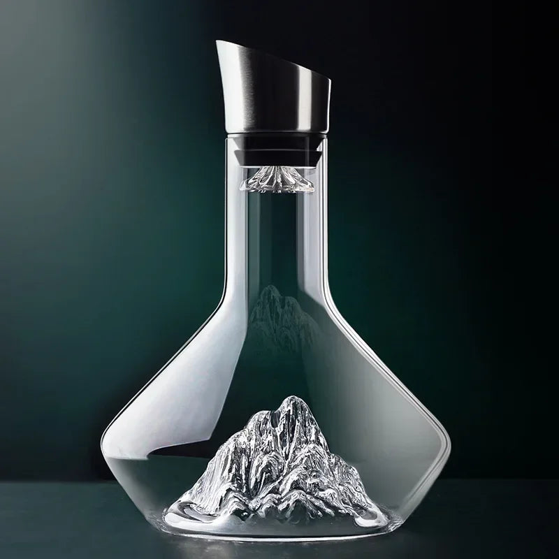 Bleifreie Kristallkaraffe mit Iceberg-Basis – 1500 ml Dekantierkaraffe für Rotwein