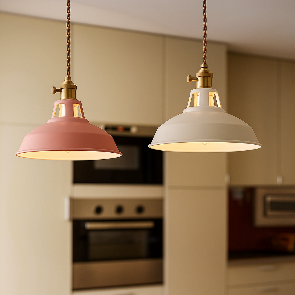 Industrielle bunte Metall-Dompendelleuchte LED 1-Licht