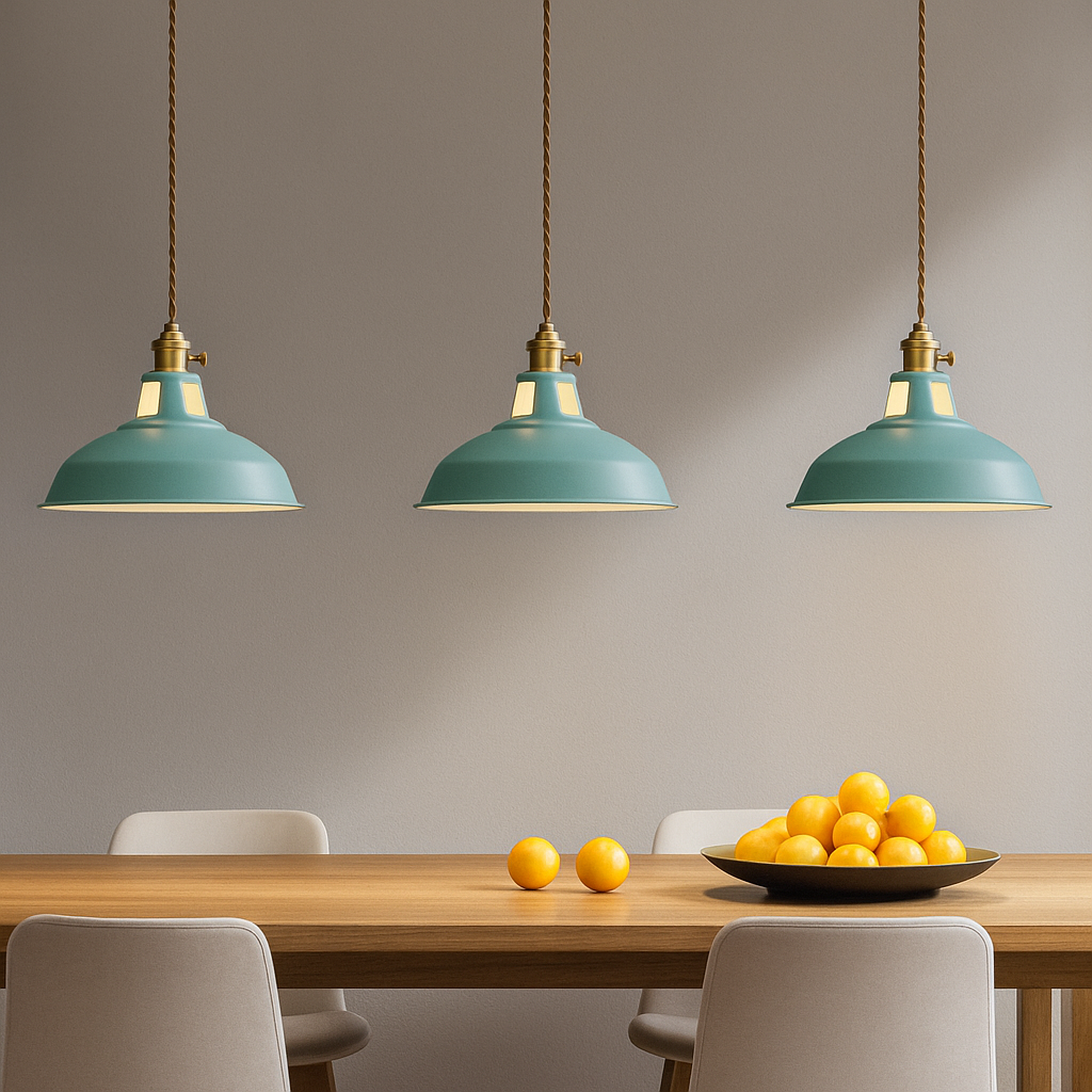 Industrielle bunte Metall-Dompendelleuchte LED 1-Licht