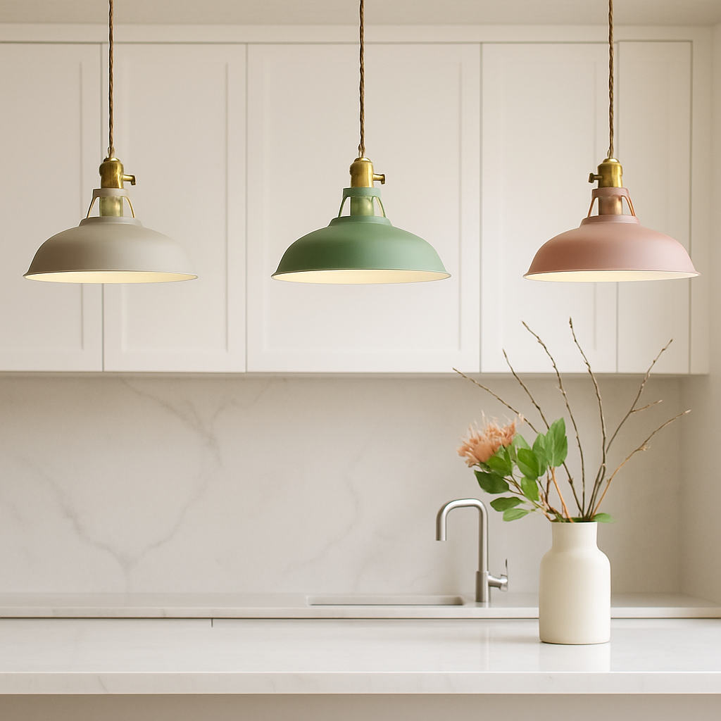 Industrielle bunte Metall-Dompendelleuchte LED 1-Licht