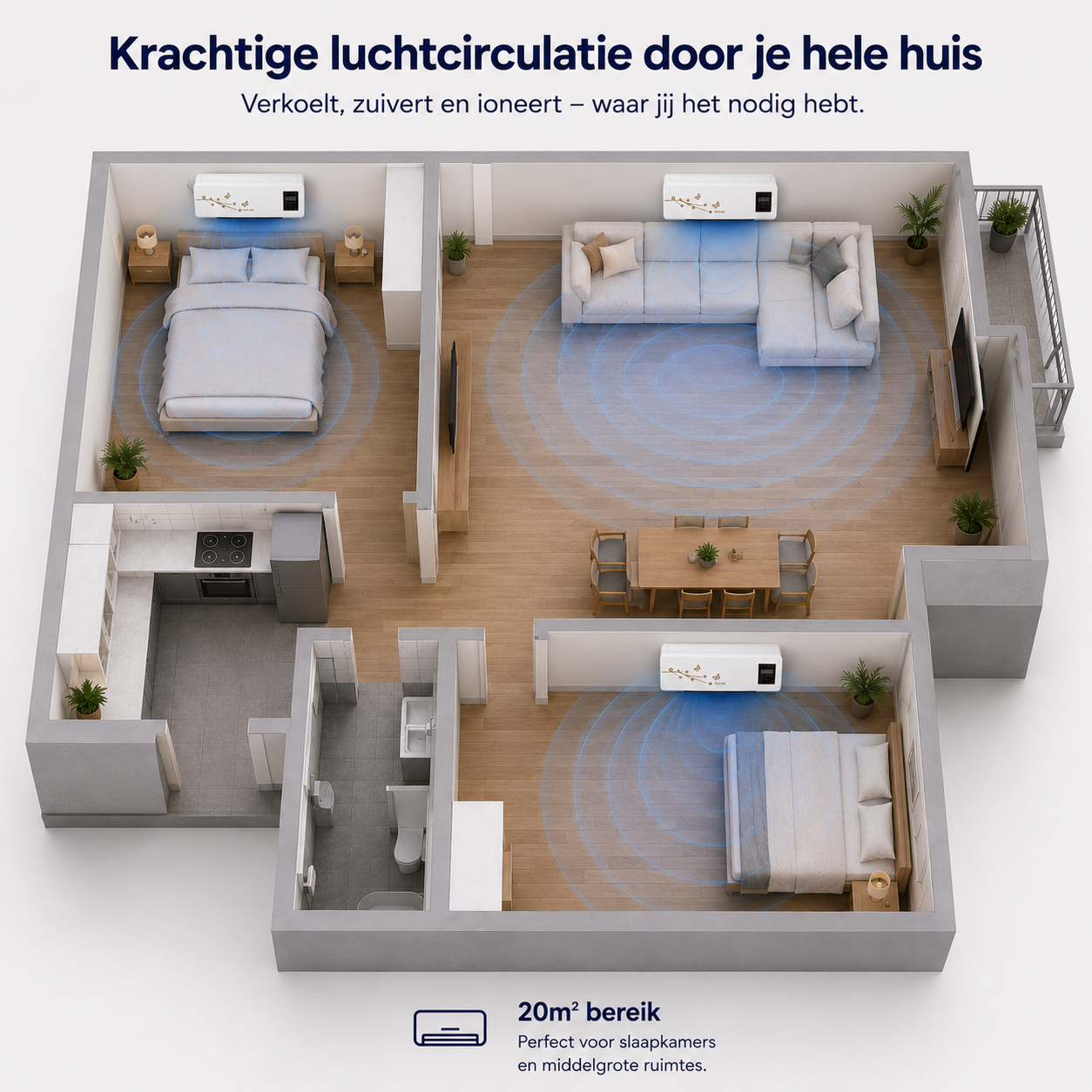 CoolBreeze Mini Luftzirkulator | Effiziente Luftzirkulation für ultimativen Komfort