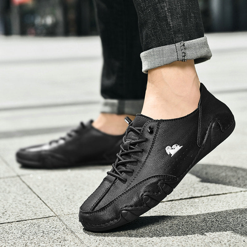 Barfuß-Leder Schuhe für Männer und Frauen – Minimalistische Wanderschuhe mit breiten Zehen