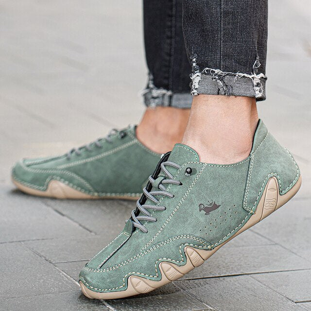 Barfuß-Leder Schuhe für Männer und Frauen – Minimalistische Wanderschuhe mit breiten Zehen