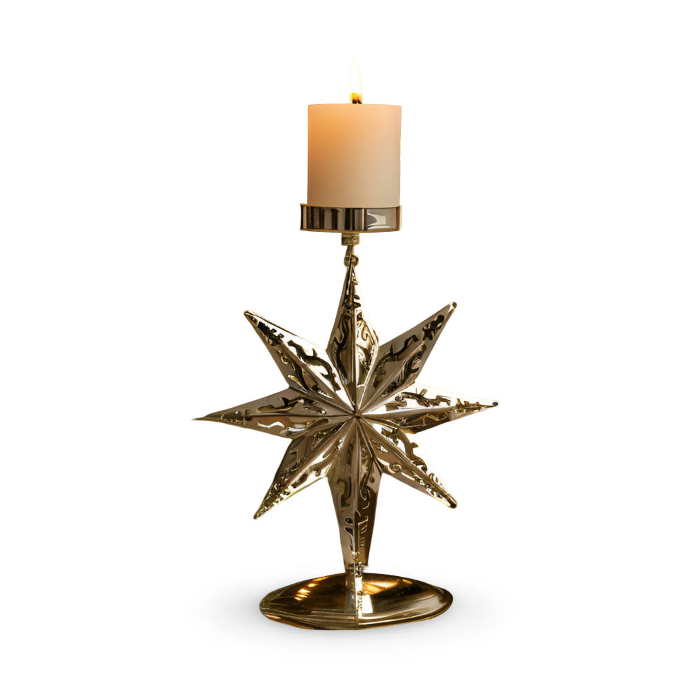 Vintage Goldene Weihnachtskerzenhalter – Stimmungsvolle Dekorative Tischdekoration
