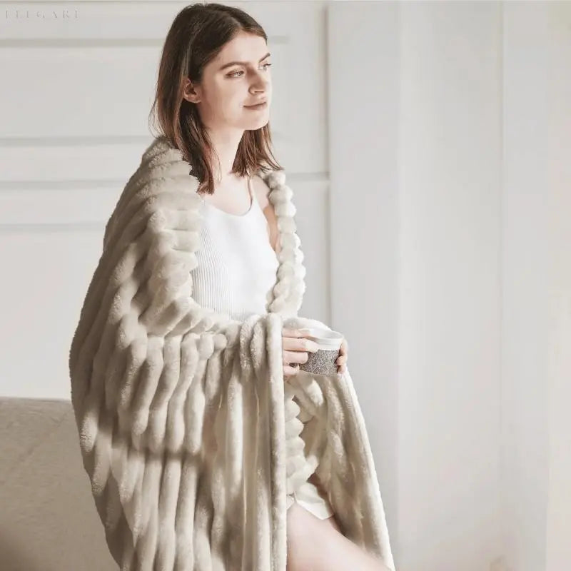 CozyFleece Plüschdecke Weiche Warme Plaid