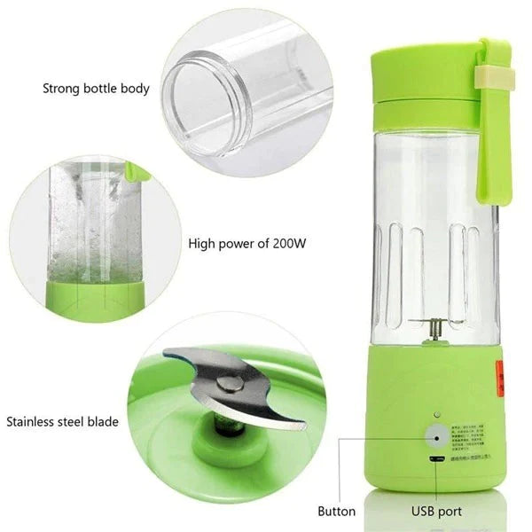 BlendLux Elite Juicer Blender | 6-Klingen USB wiederaufladbarer tragbarer Mixer für mühelose Smoothies unterwegs