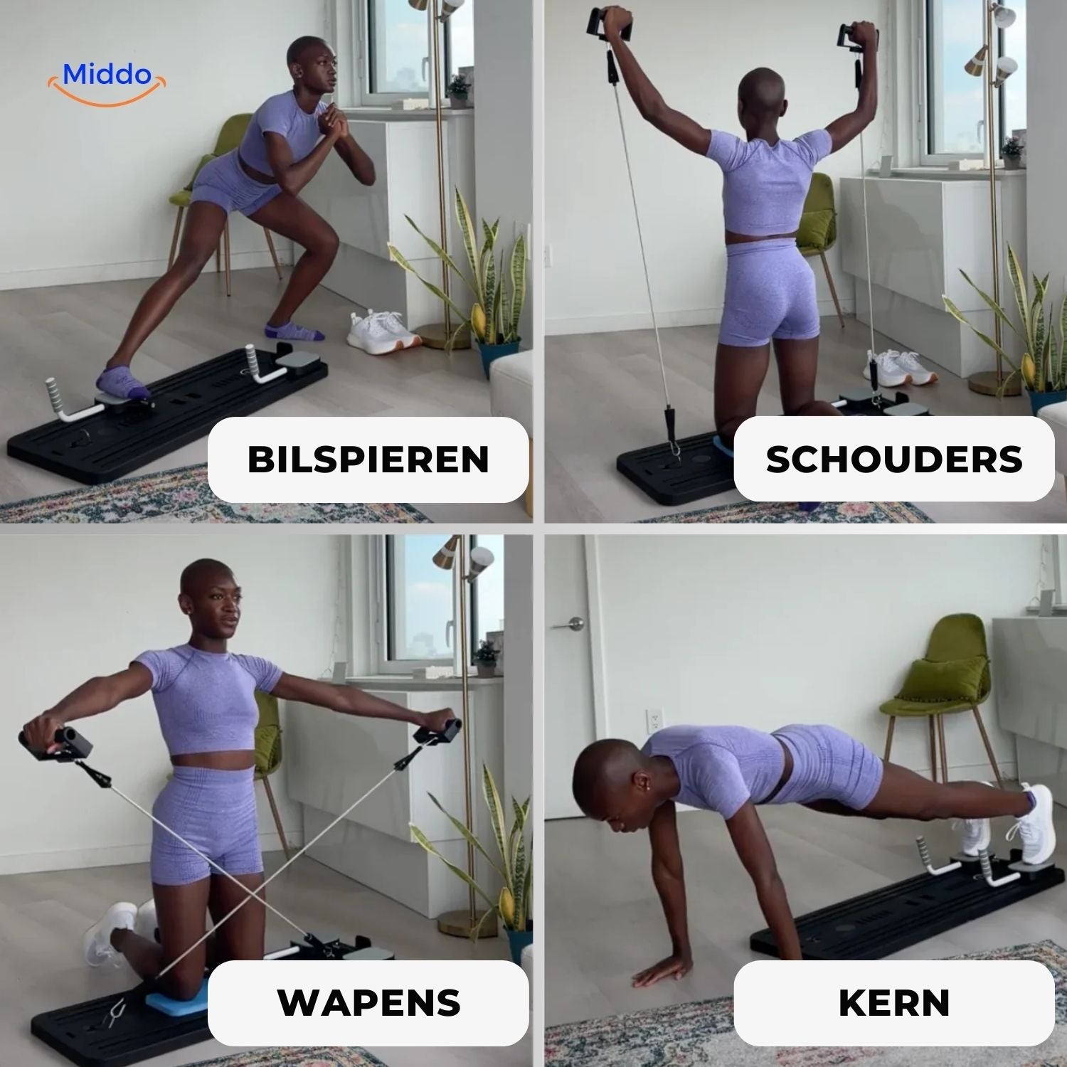 FlexiCore Fitnessboard | Multifunktionales Total Body Gerät für effektives Heimtraining